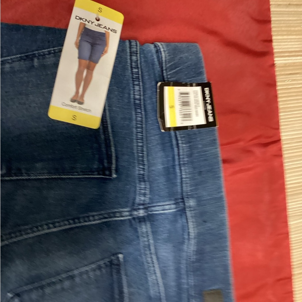 DKNY Jeans Denim Bermuda Shorts in Medium Blue